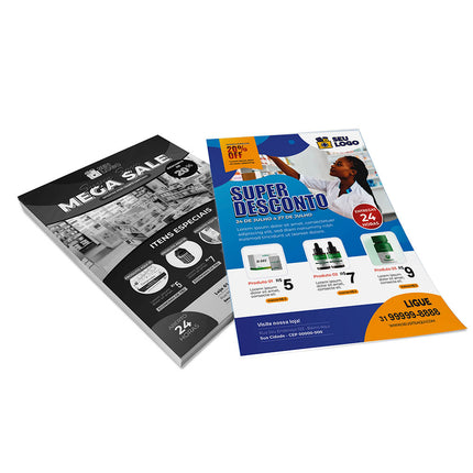 Panfletos, Flyers E Folhetos - Apergaminhado 180G