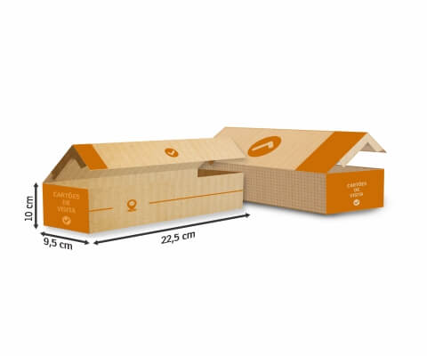 Caixas Para Cartão Papelão Ondulado 340G Personalizada Para 500 Cartões  1X0