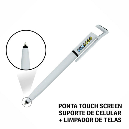 Canetas  Plásticas Multifunção Suporte De Celular