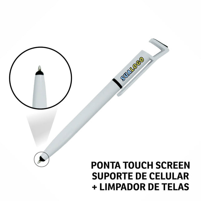 Canetas  Plásticas Multifunção Suporte De Celular