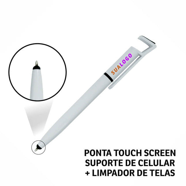 Canetas  Plásticas Multifunção Suporte De Celular