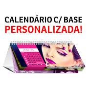 Calendário De Mesa Wire O Com 12 Pág E Base Personalizada Sem Verniz Base E Páginas Couchê 250G  4X4