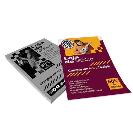 Panfletos, Flyers E Folhetos Couchê 90G Sem Verniz