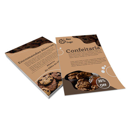 Panfletos, Flyers E Folhetos Couchê 70G Sem Verniz