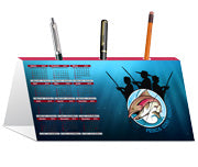 Calendário De Mesa Porta Canetas Horizontal Couchê 250G  Sem Verniz  4X0