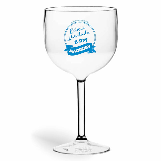 Taça De Gin 580Ml Impressão  Transparente Cristal  1X0