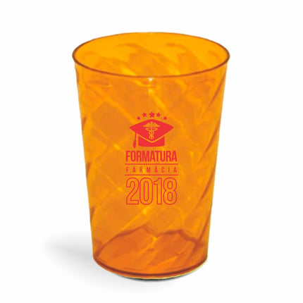 Copo Twister 600Ml  Transparente Laranja  1X0