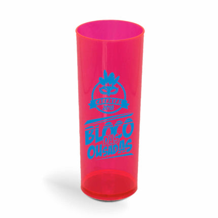 Copo Long Drink 350Ml  Transparente Vermelho Neon  1X0