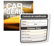 Adesivo Vinil - Transparente Troca De Oleo  120G 4X1 63 X 63