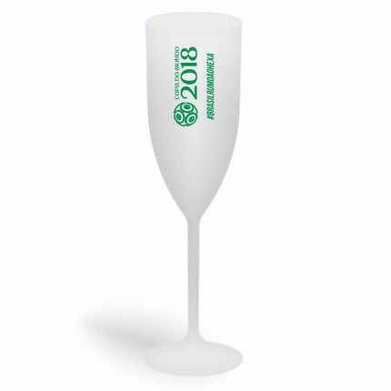Taça De Champanhe 180Ml Impressão  Leitosa Branca  1X0