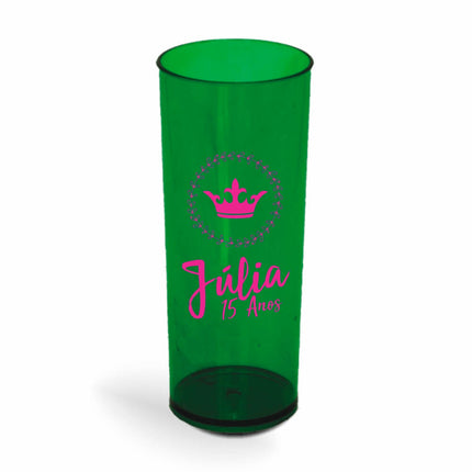 Copo Long Drink 350Ml  Transparente Verde Folha  1X0