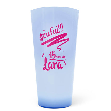 Copos Ecológicos 550Ml  Azul Translúcido  1X1