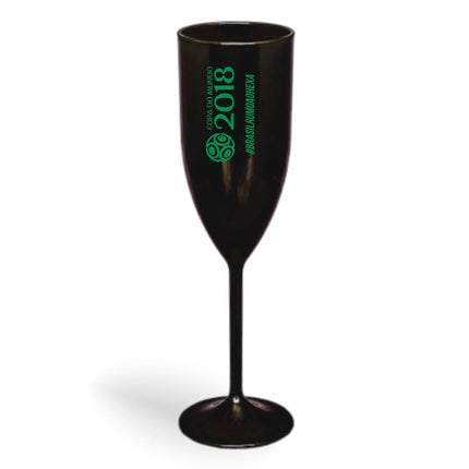 Taça De Champanhe 180Ml Impressão  Leitosa Preta  1X0