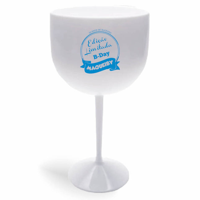 Taça De Gin 580Ml Impressão  Leitosa Branca  1X0