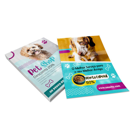 Panfletos, Flyers E Folhetos Couchê 150G Verniz Uv Total Frente E Verso