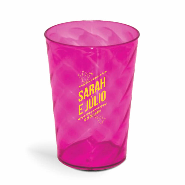 Copo Twister 600Ml  Transparente Rosa  1X0