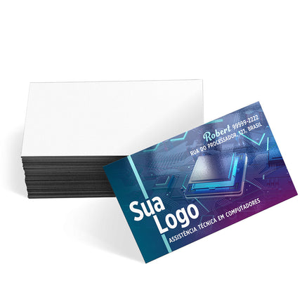 Cartões De Visita Couchê 300G Laminação Brilho  Frente  4X0