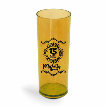 Copo Long Drink 350Ml  Transparente Amarelo  1X0