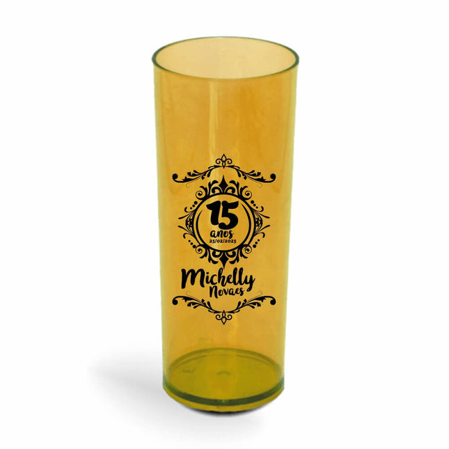 Copo Long Drink 350Ml  Transparente Amarelo  1X0