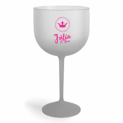 Taça De Gin 580Ml Impressão  Degradê Prata  1X0