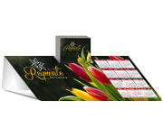Calendário De Mesa Porta Cartões Simples Couchê 300G Lam Fosca Frente E Verniz Localizado Frente  4X0