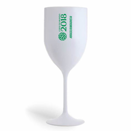 Taça De Vinho 330Ml Impressão  Leitosa Branca  1X0