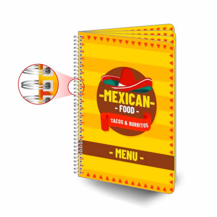 Cardápios  Wire O  8 Páginas Couchê 250G