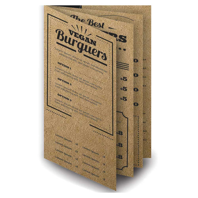 Cardápios  8 Páginas Com Dobra  Kraft 250G