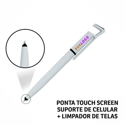 Canetas  Plásticas Multifunção Suporte De Celular