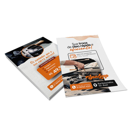 Panfletos, Flyers E Folhetos Couchê 115G Sem Verniz