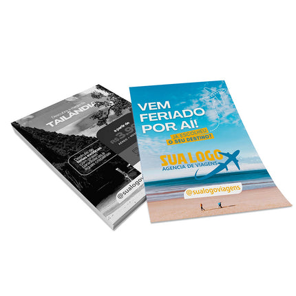 Panfletos, Flyers E Folhetos Couchê 115G Sem Verniz