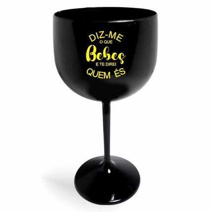 Taça De Gin 580Ml Impressão  Leitosa Preta  1X0