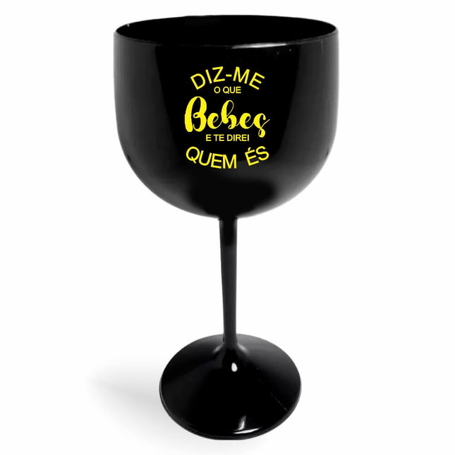 Taça De Gin 580Ml Impressão  Leitosa Preta  1X0