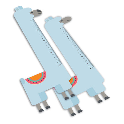 Réguas Pvc 0,50Mm Premium Branco  Infantil Modelo Lhama 20Cm  4X0