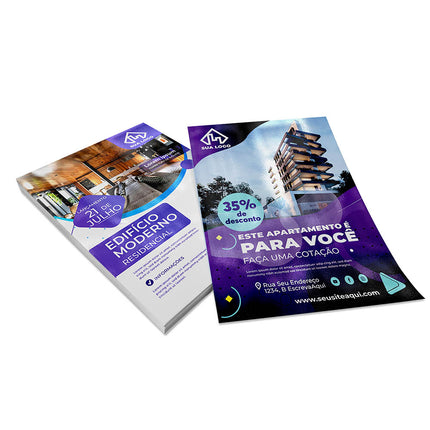 Panfletos, Flyers E Folhetos Couchê 150G Verniz Uv Total Frente E Verso