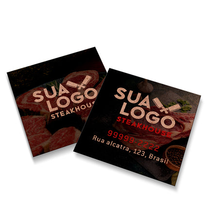 Cartões Duplo Kraft 250G Sem Laminação E Sem Verniz Uv