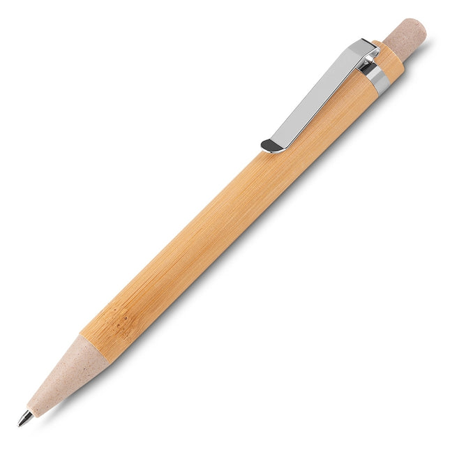 Caneta Bambu Com Estojo Papel
