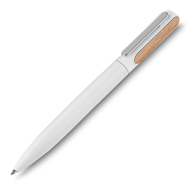 Caneta Metal Det. Bambu Com Estojo