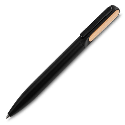 Caneta Metal Det. Bambu Com Estojo