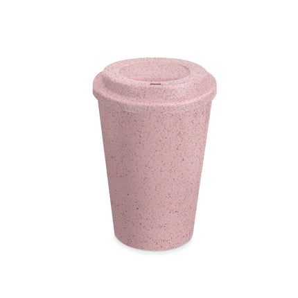 Copo Fibra De Arroz Com Tampa 400Ml - 14916B-Ros