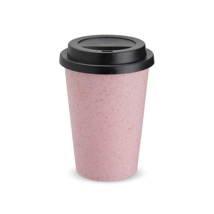 Copo Fibra De Arroz Com Tampa 450Ml