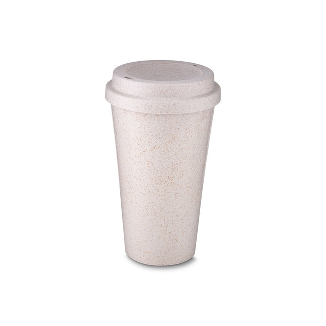 Copo Fibra De Arroz Com Tampa 550Ml  - 14499-Beg