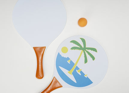Kit Frescobol 2 Raquetes E 1 Bolinha