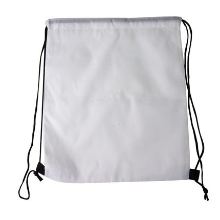 Mochila Saco Em Poliéster    (Tecido Com Pequenas Manchas) - O@02079B-Bco