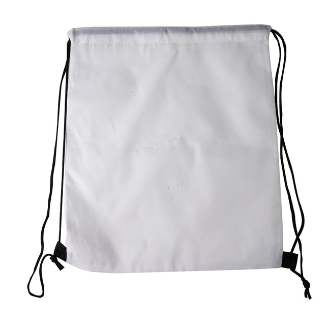 Mochila Saco Em Poliéster    (Tecido Com Pequenas Manchas) - O@02079B-Bco