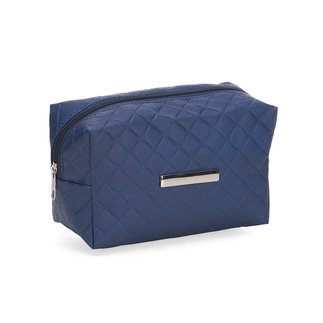 Necessaire Puff Matelassê Com Detalhe Prata