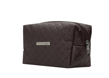 Necessaire Puff Matelassê Com Detalhe Prata