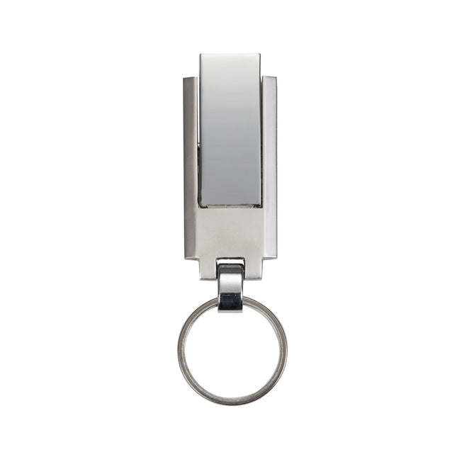 Pen Drive Chaveiro Metal Grande 8 Gb Retrátil - 037-8Gb-Pra