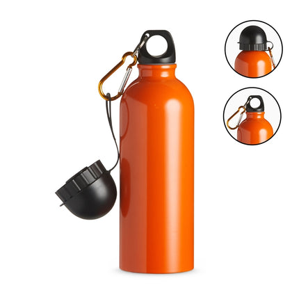 Squeeze Inox 500Ml Com Bico E Mosquetão
