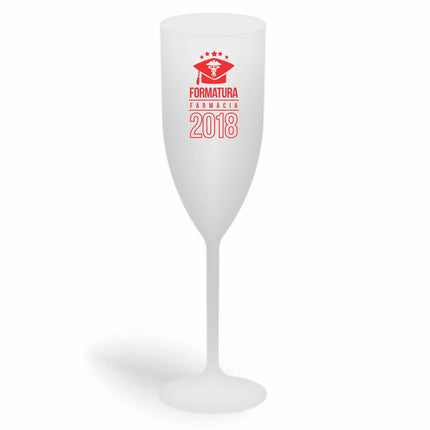 Taça De Champanhe 180Ml Impressão  Leitosa Branca  1X0
